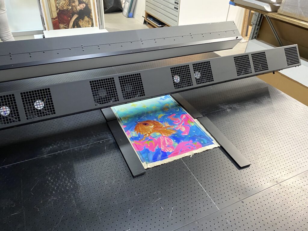 Re-Art bring art to life in digital perfection - artwork being captured digitally