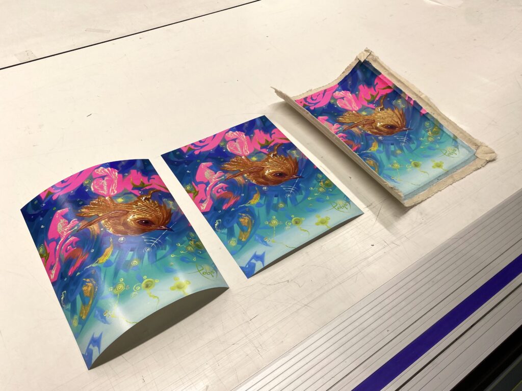 Re-Art bring art to life in digital perfection - close-up of digital editing process