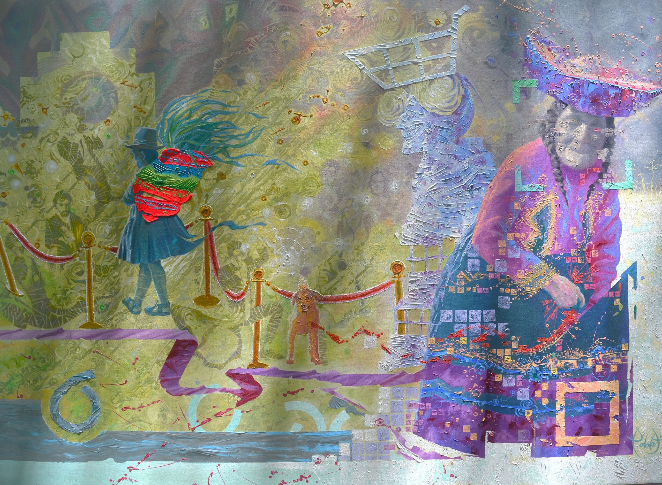 Aspirational Model of an Alternative Universe II - Original Painting by Ignacio Poblet