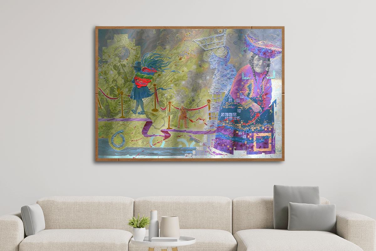Aspirational Model of an Alternative Universe II – Original Painting - Mockup