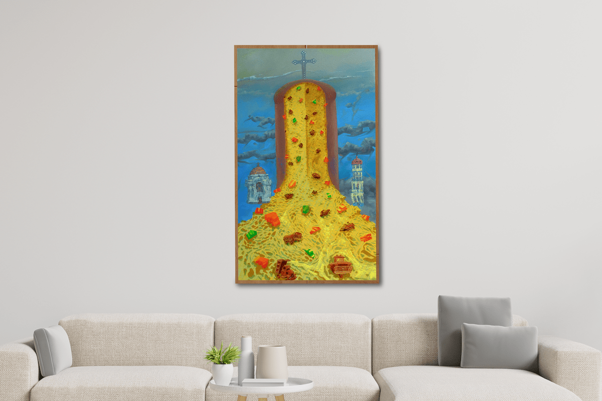 Claxontopia - Original Painting Ignacio Poblet - Mockup