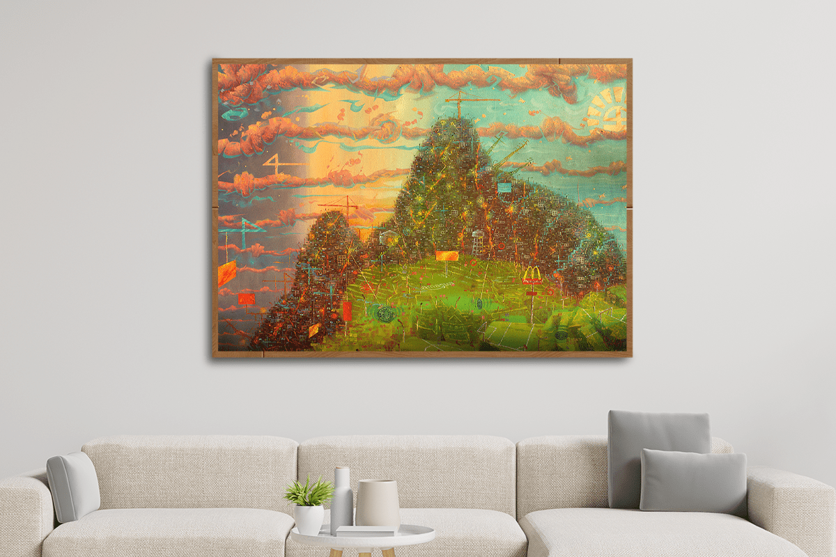 Delayed Horizon - Original Painting - Mockup