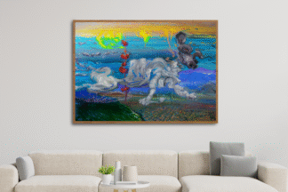 Synchronicity 3th – Original Painting by Ignacio Poblet - Mockup